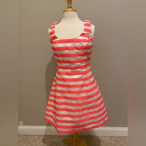Lilly Pulitzer, pink and white striped lace dress size 10
